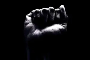 black-and-white-fist