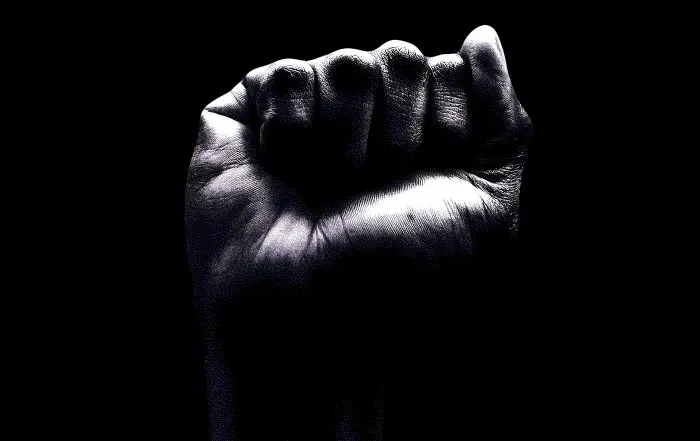 black-and-white-fist