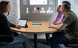 hybrid office work
