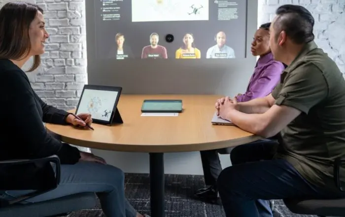 hybrid office work