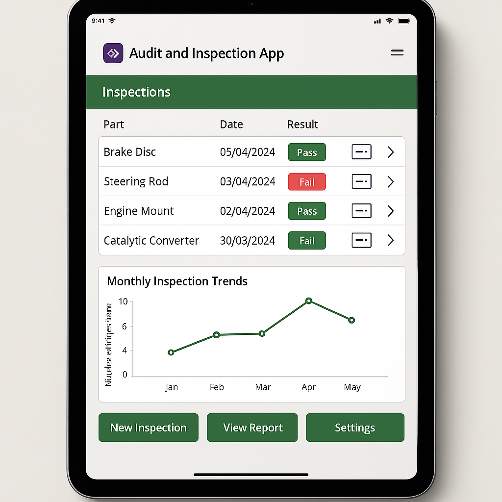 Examples of Power Apps in Manufacturing - Audit and inspection app 