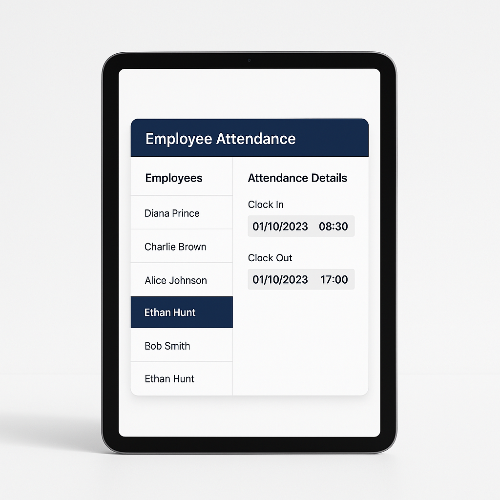  Employee attendance tracking
