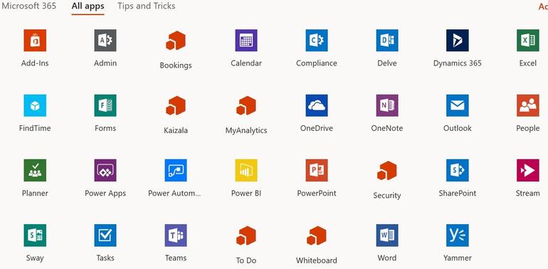 Microsoft Office 365 list of Applications and their uses